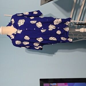 Blue Dice Button Down
